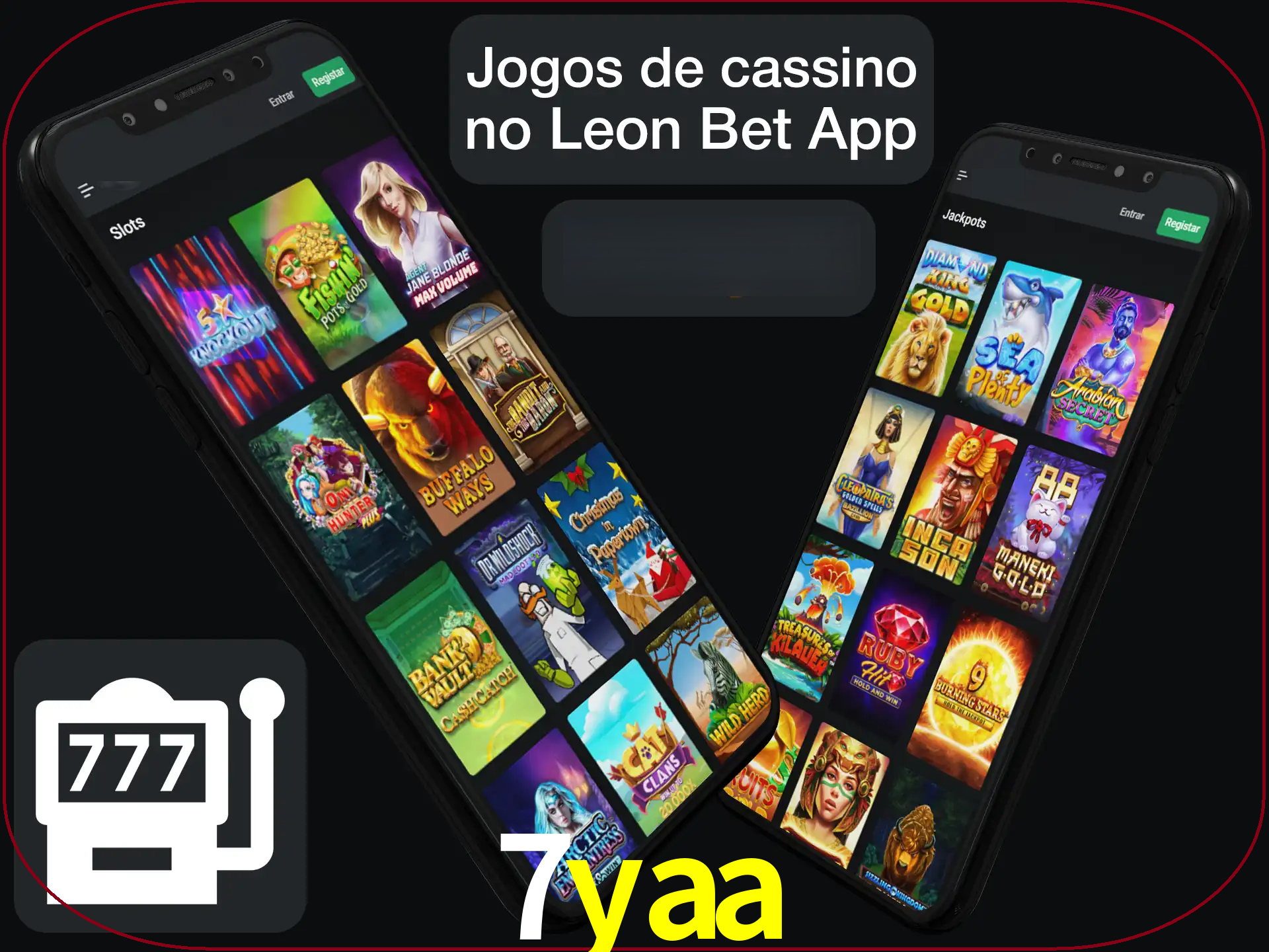 Escolha quais jogos de cassino jogar no app.