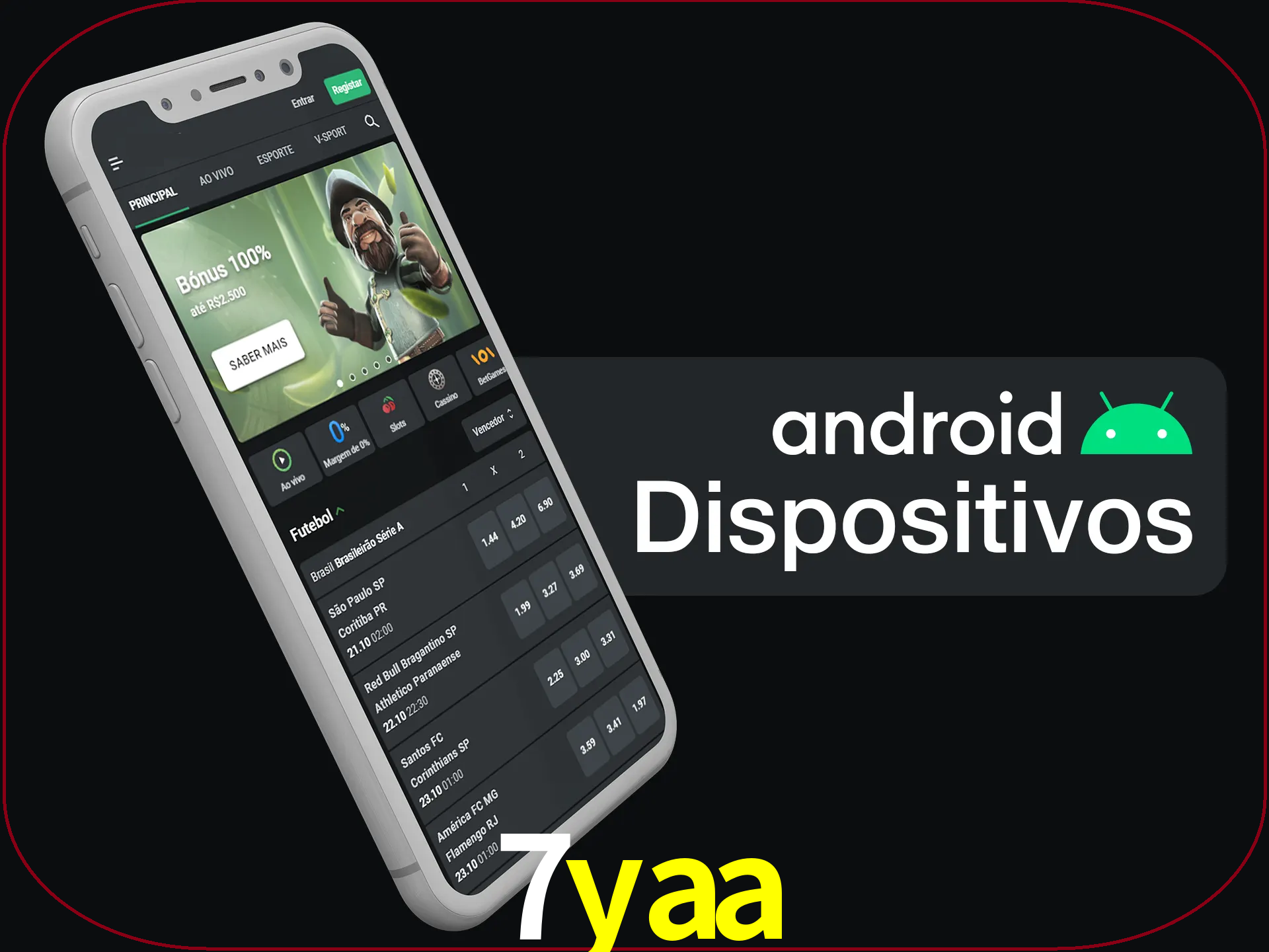 O aplicativo suporta a maioria de todos os dispositivos Android.