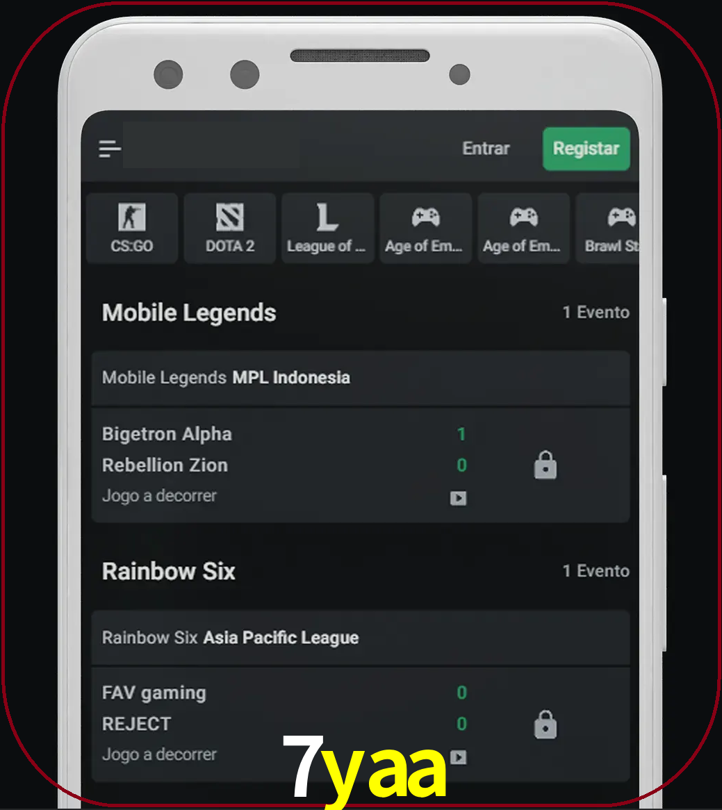 Esportes permitem apostar nos maiores torneios.