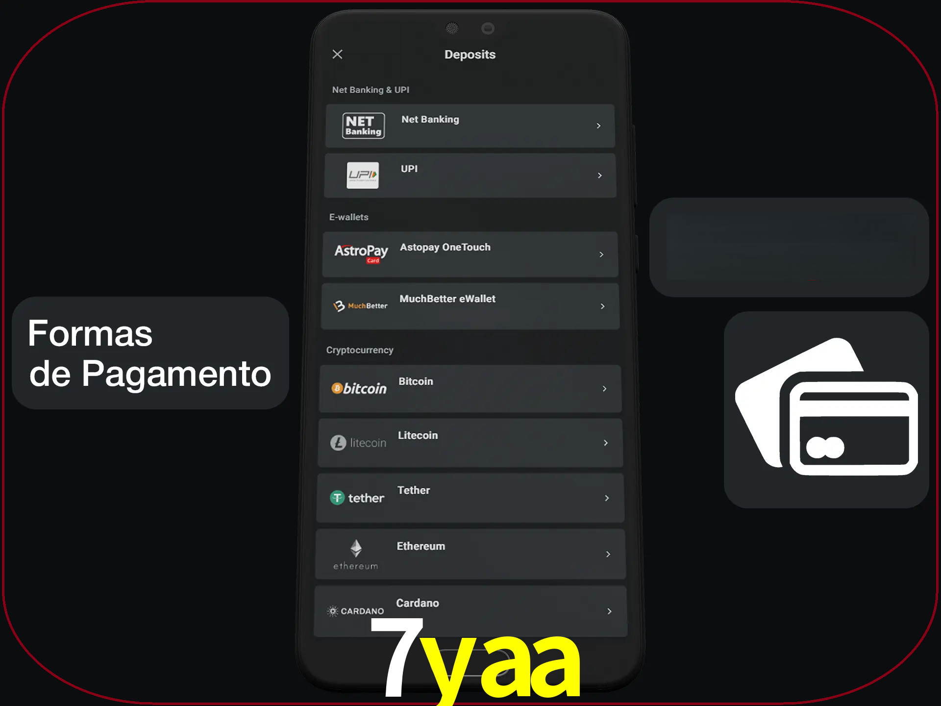 Escolha a forma de pagamento de sua preferência.