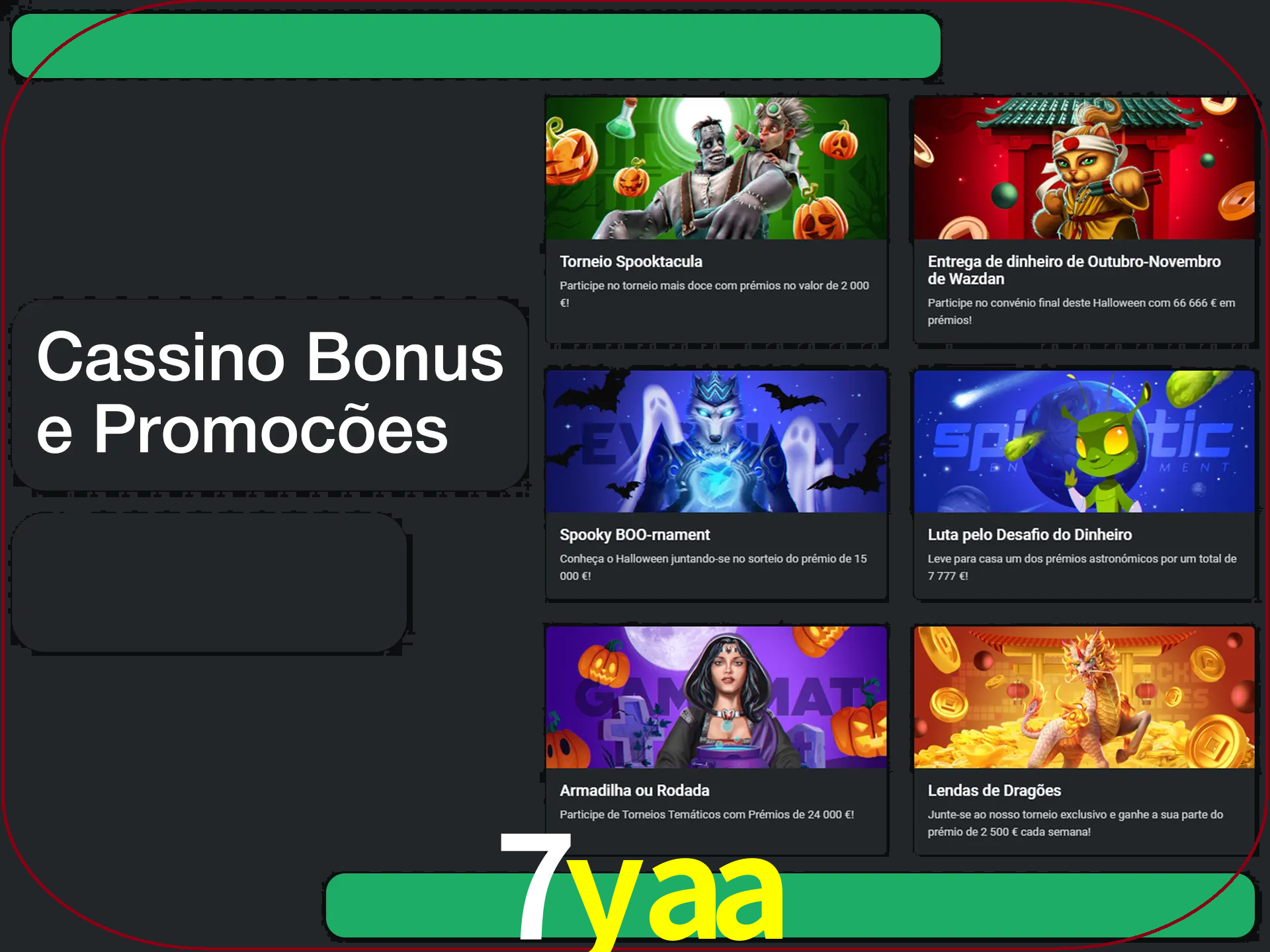 Verifique se há novos bônus de cassino para reivindicar.