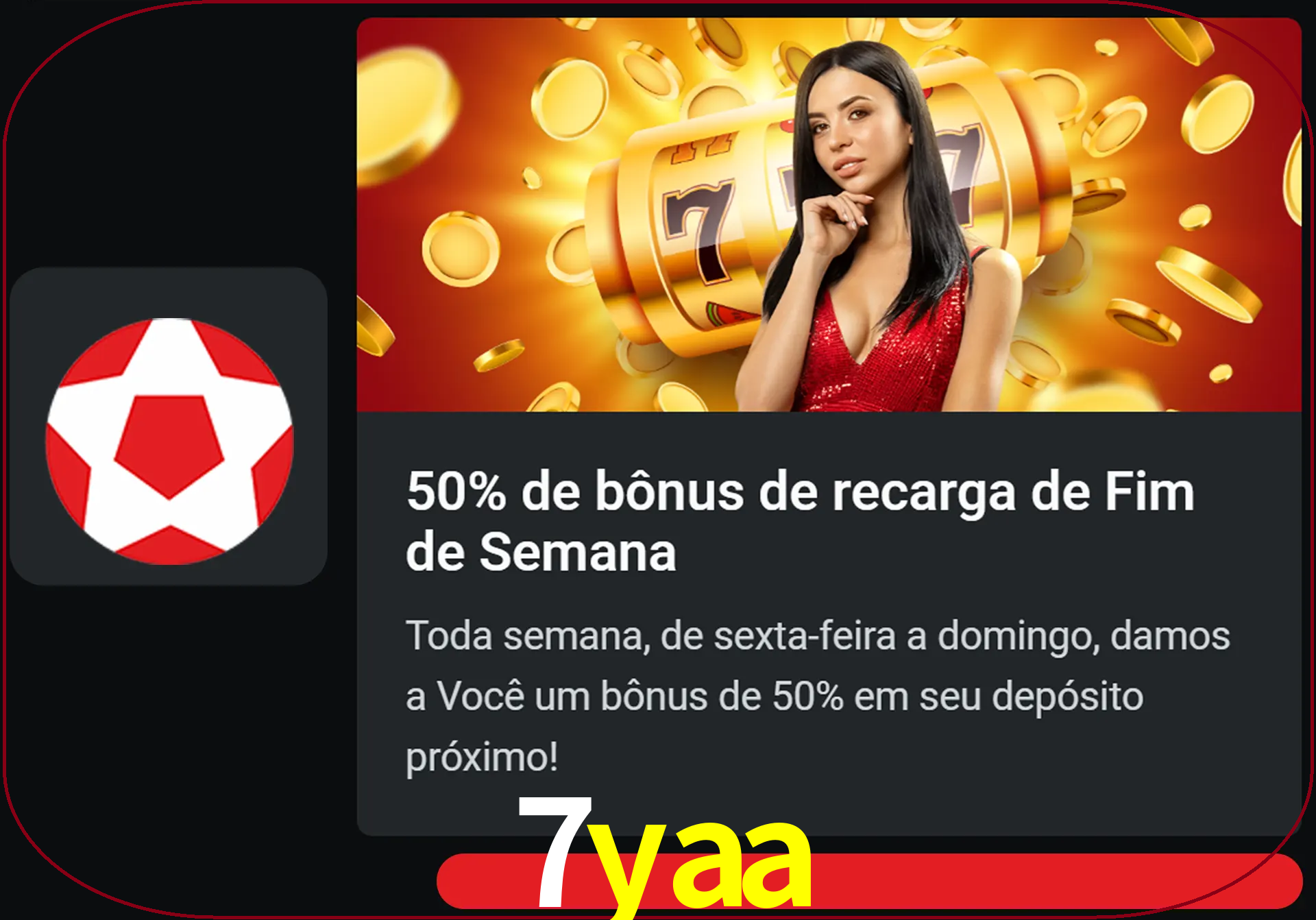 Volte a cada semana para receber novos bônus em dinheiro.