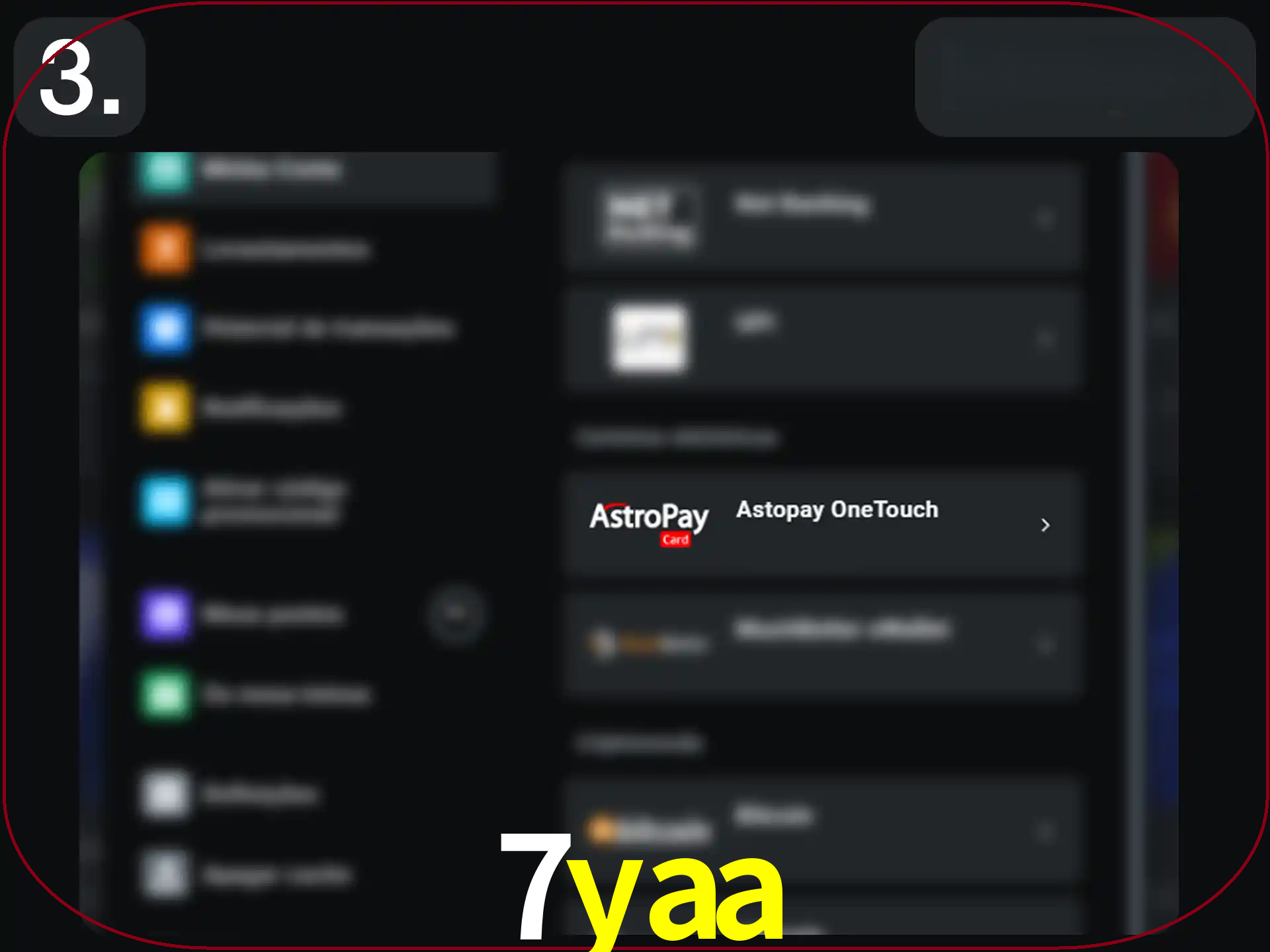 Abra a janela de depósito.