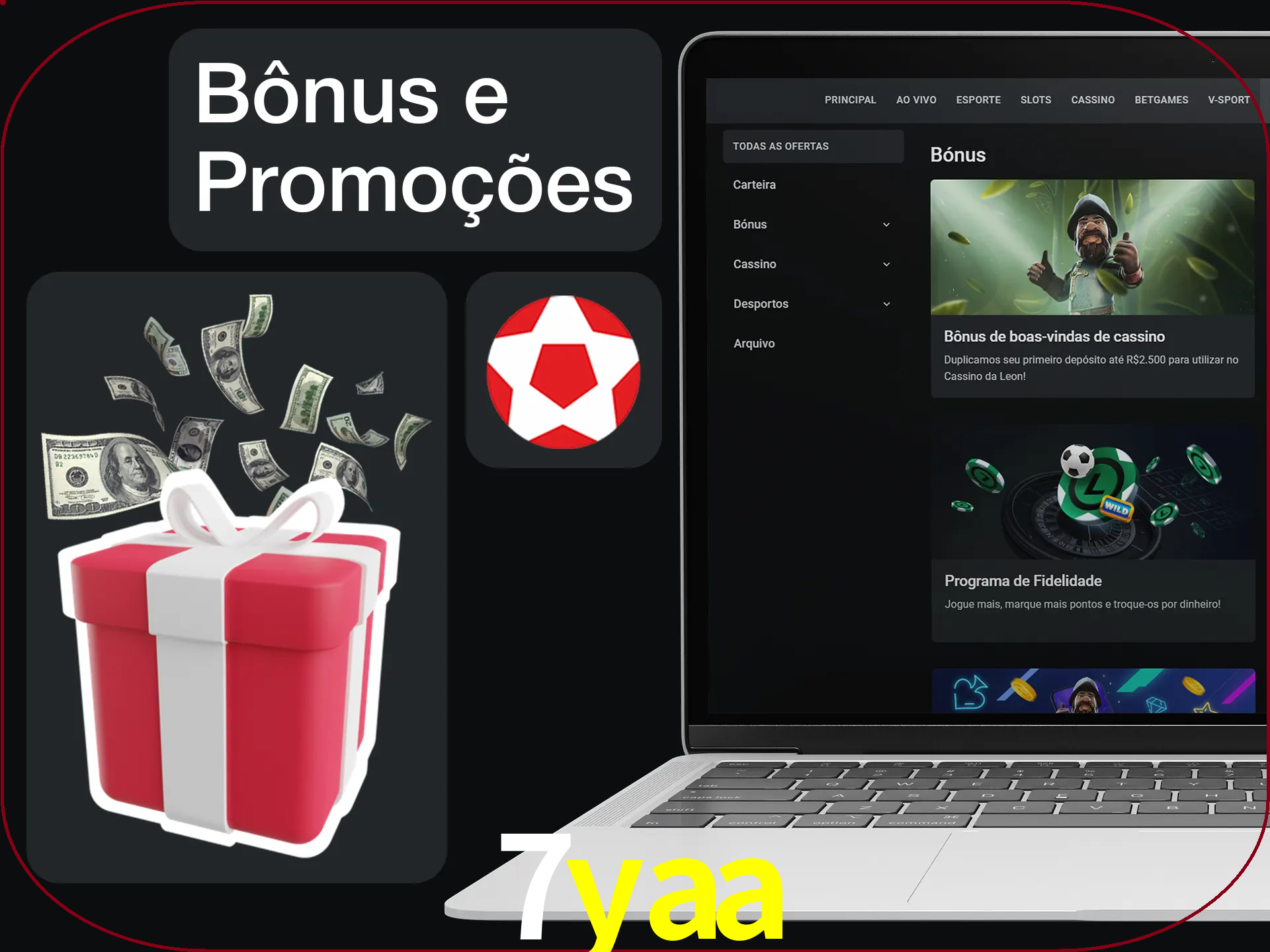Verifique se há novos bônus e promoções.