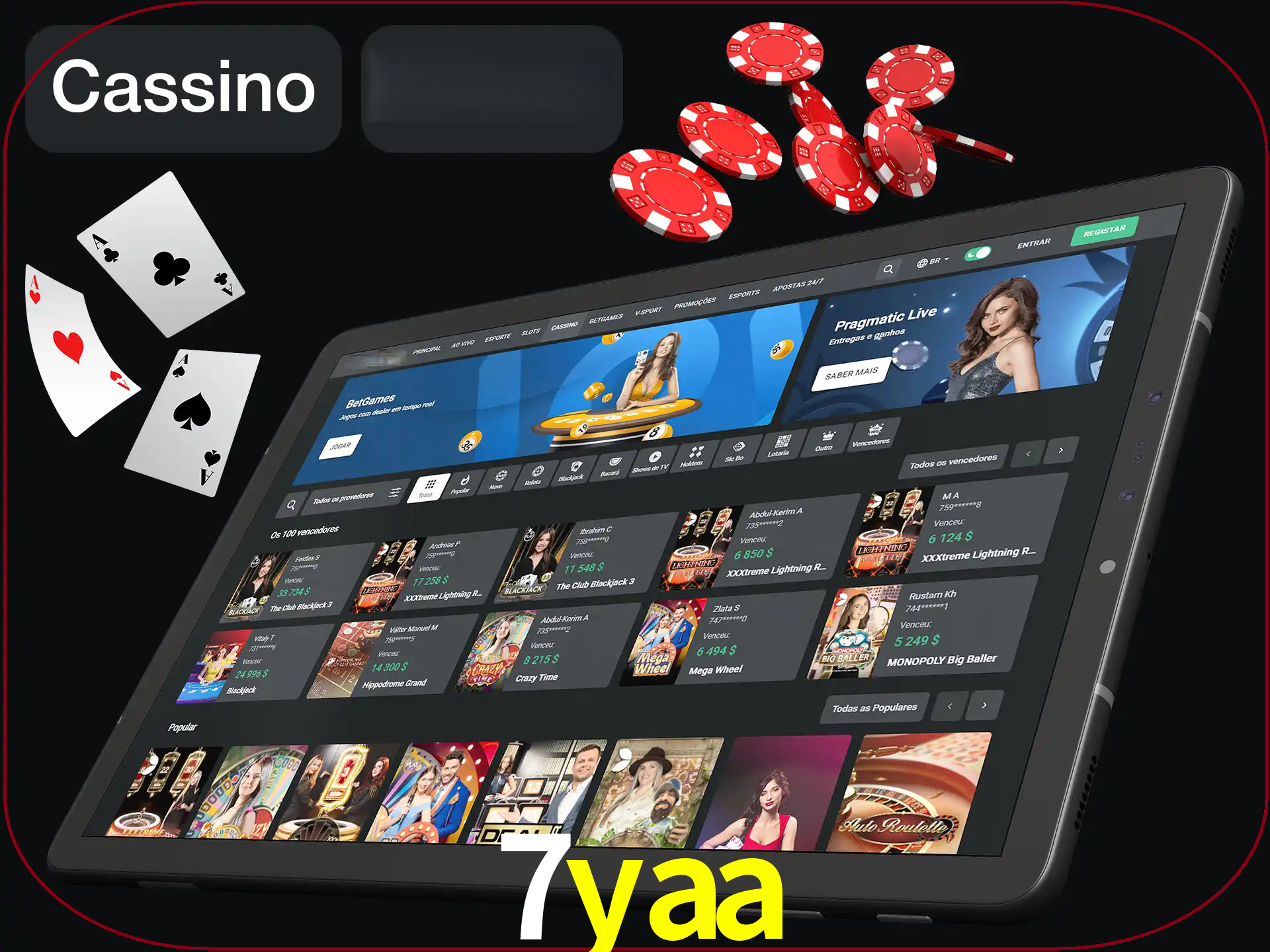 Jogue vários jogos de cassino em nosso cassino.