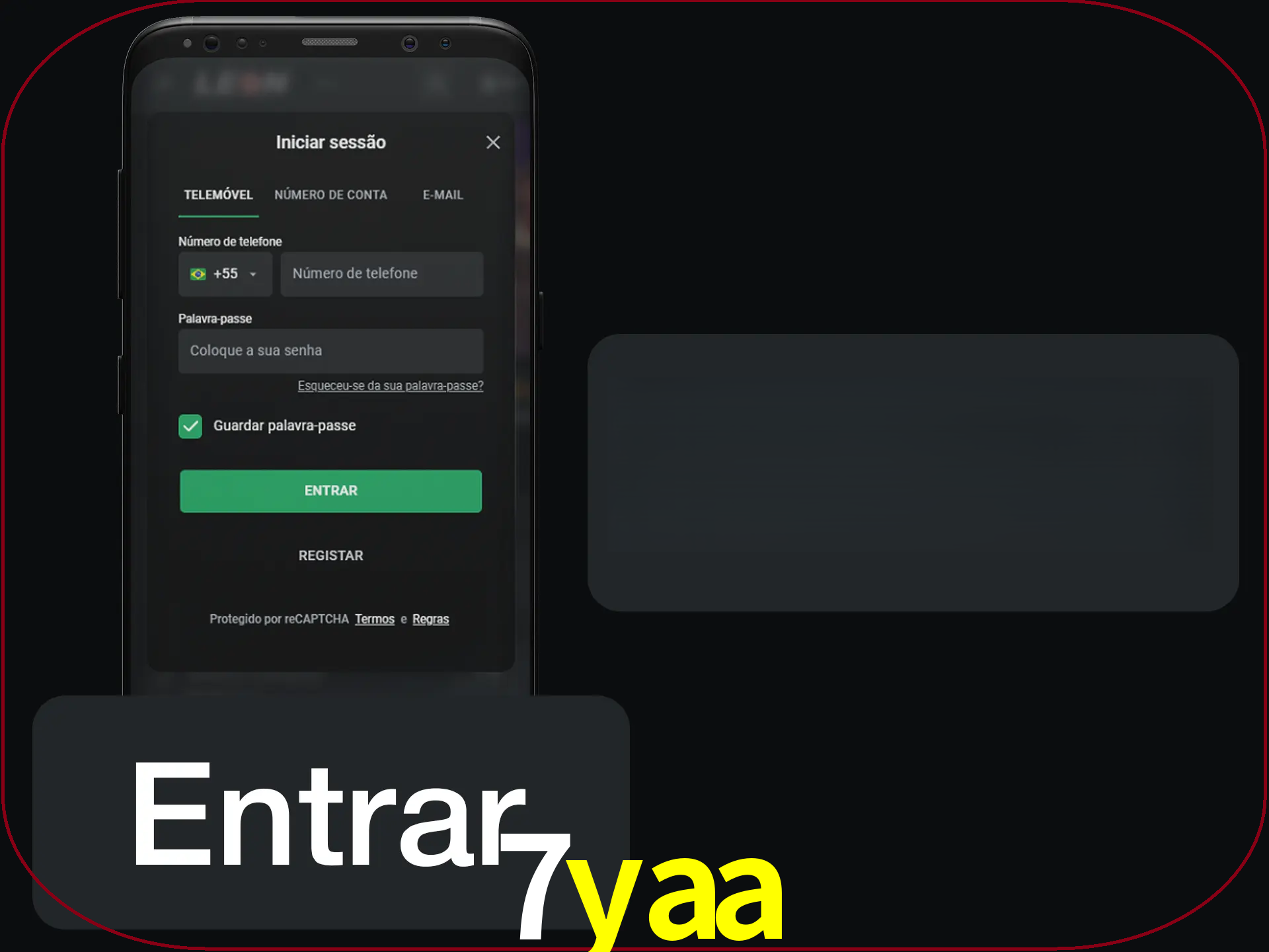 Faça o login para começar a apostar e jogar no cassino.