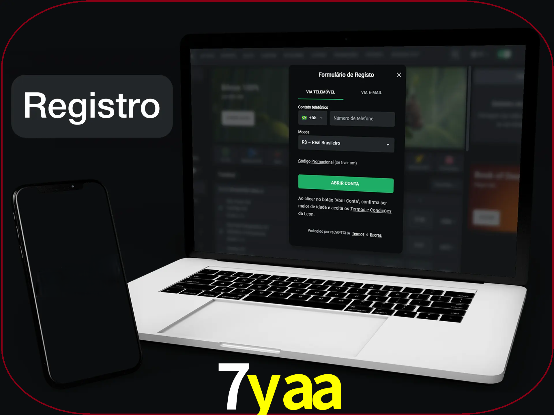 O registro na LeonBet é simples.