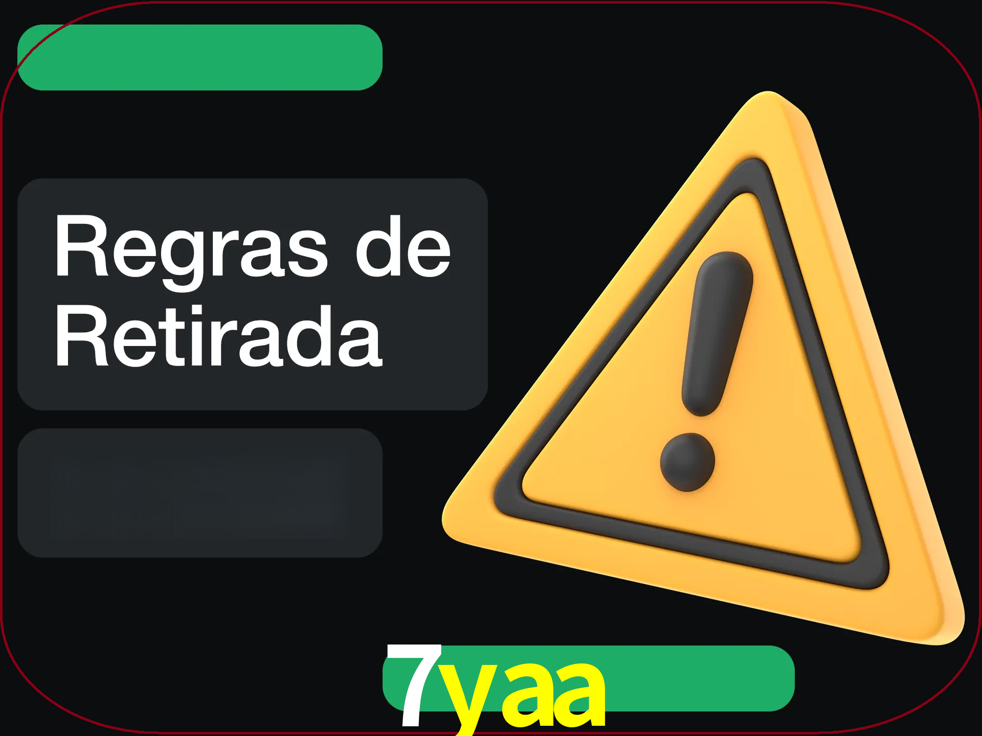 Leia as regras antes de fazer primeiro comdawal.